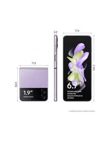 Samsung Galaxy Z Flip4 5G, Violeta,...